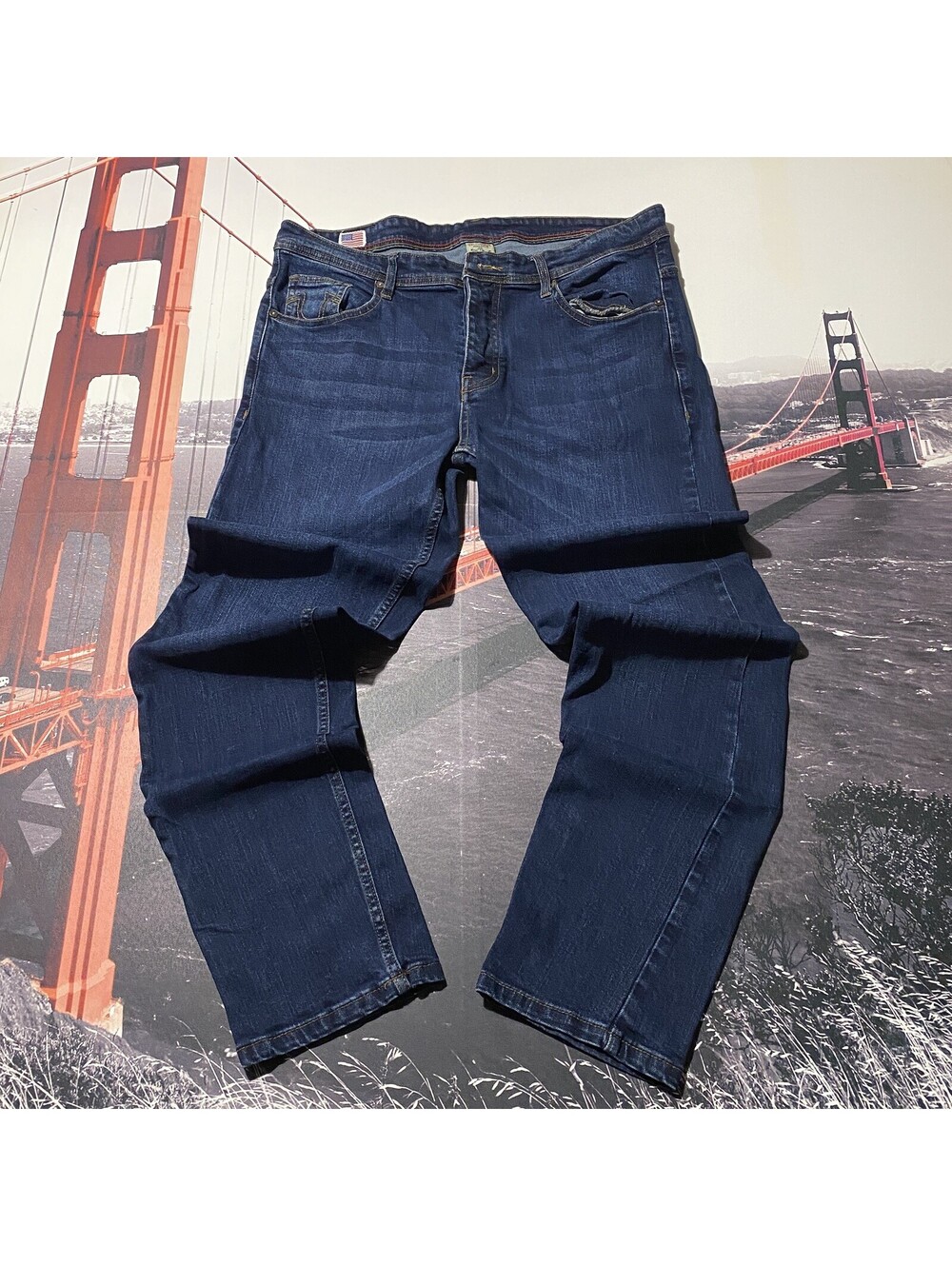 True Religion Jeans 36x32 Rocco Relaxed Skinny Mens ButtonFly Stretch Slim USA